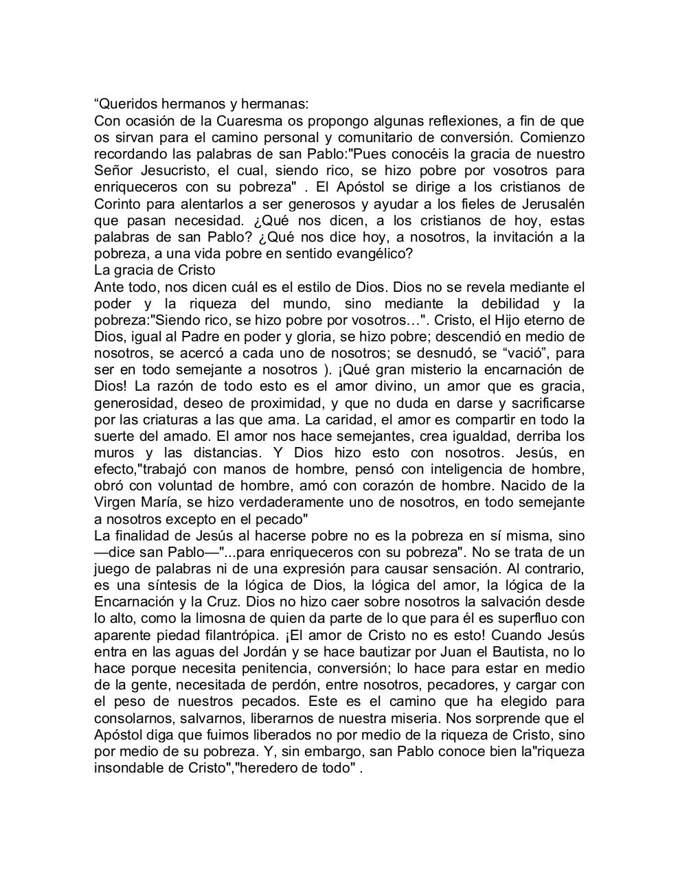 MENSAJE DEL PAPA PARA LA CUARESMA DE 2014.pdf - página 2/5