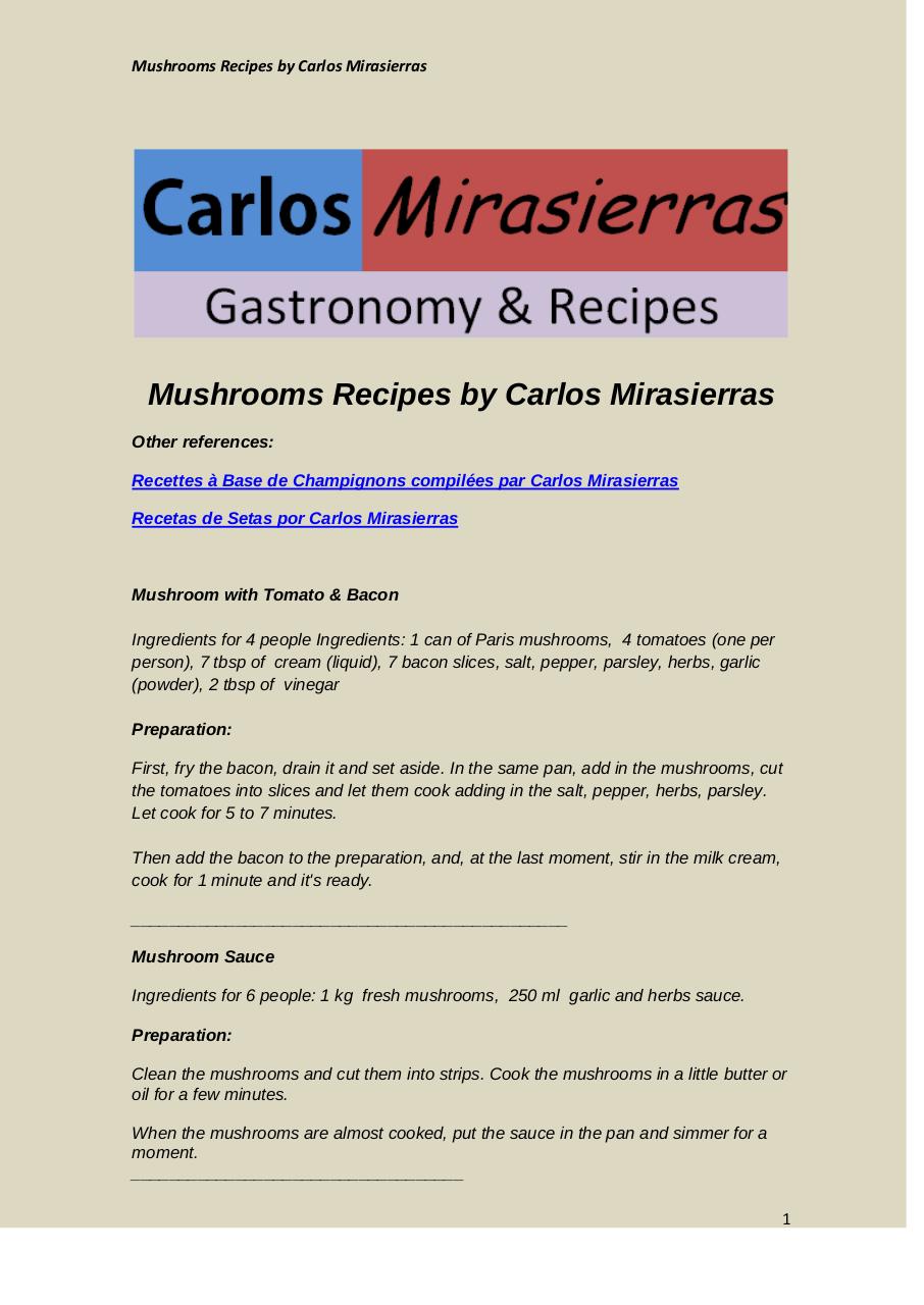 Mushroom Recipes by Carlos Mirasierras.pdf - página 1/15