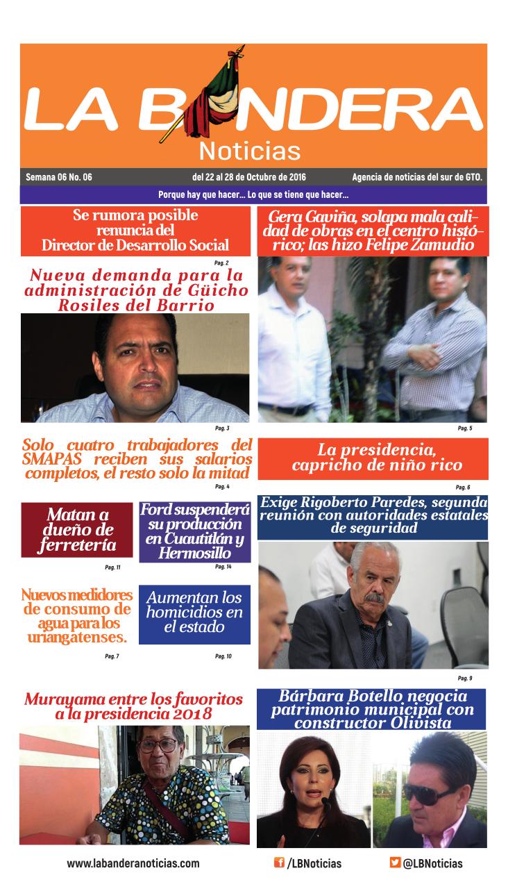 Sexta ediciÃ³n. La Bandera Noticias, noticias del sur de Guanajuato.pdf - página 1/16