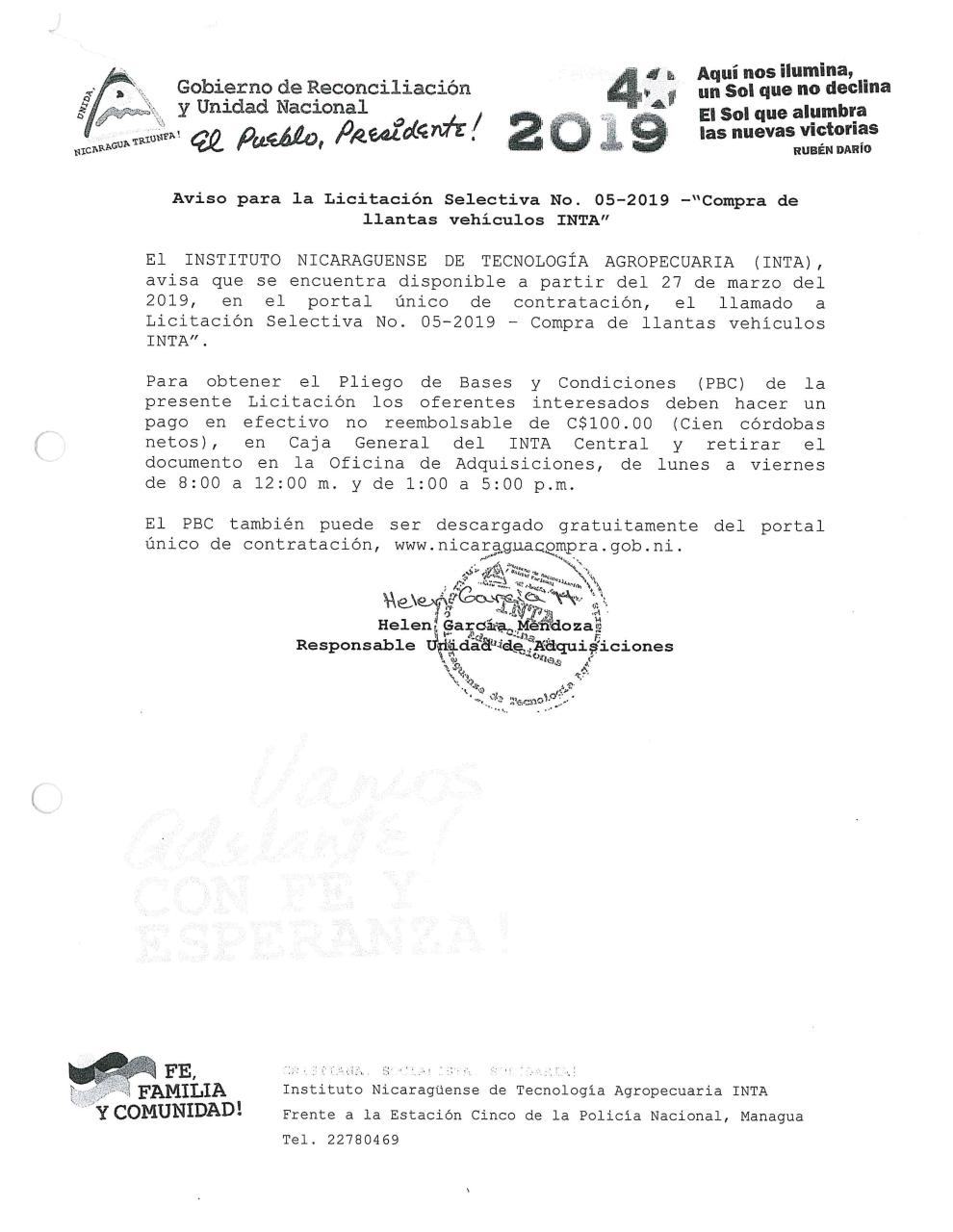 SOLICITUD DE PUBLICACION EN LA PAGINA WEB  LS-05-2019 COMPRA DE LLANTAS .pdf - página 2/2