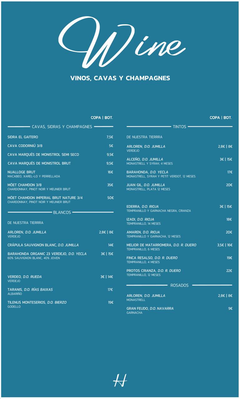 Vista previa del documento CARTA DE VINOS 2024 HOTEL QR.pdf - página 1/1